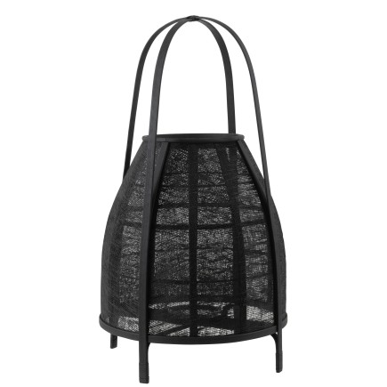 Lanterne Hood en bambou noir 38.5x38.5x70 cm