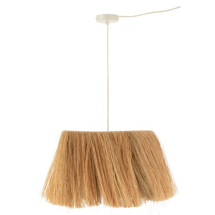 Lampe suspendue Bahamas en métal et herbe naturelle bois naturel 35x35x120 cm
