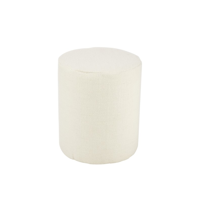 Pouf cylindre en laine beige 40x40x50 cm Pouf cylindre en laine beige 40x40x50 cm