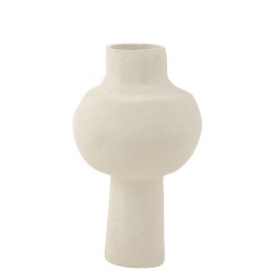Vaso di cartapesta bianco 30x30x50 cm