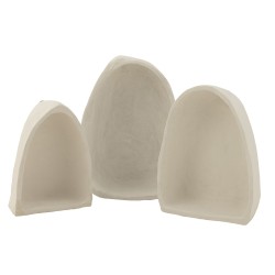 Juego de 3 Estantes de Pared en Papel Blanco 35x15x45 cm