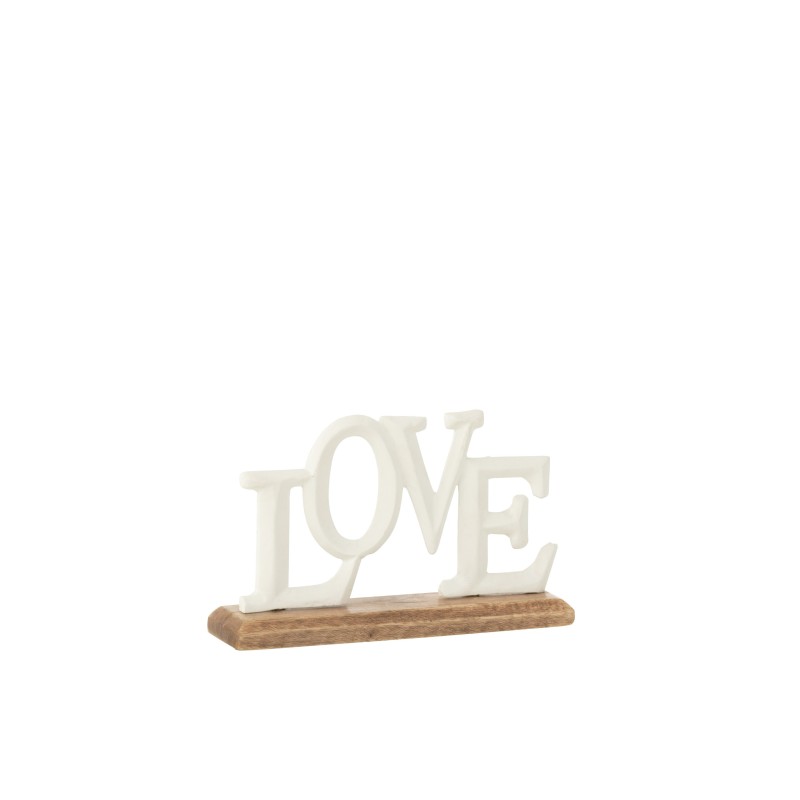 Love em base de alumínio multicolorido 20x12x5 cm