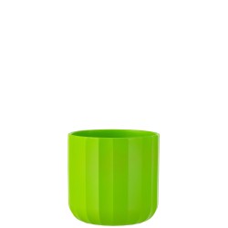 Macetero de cerámica verde 18.5x18.5x18 cm