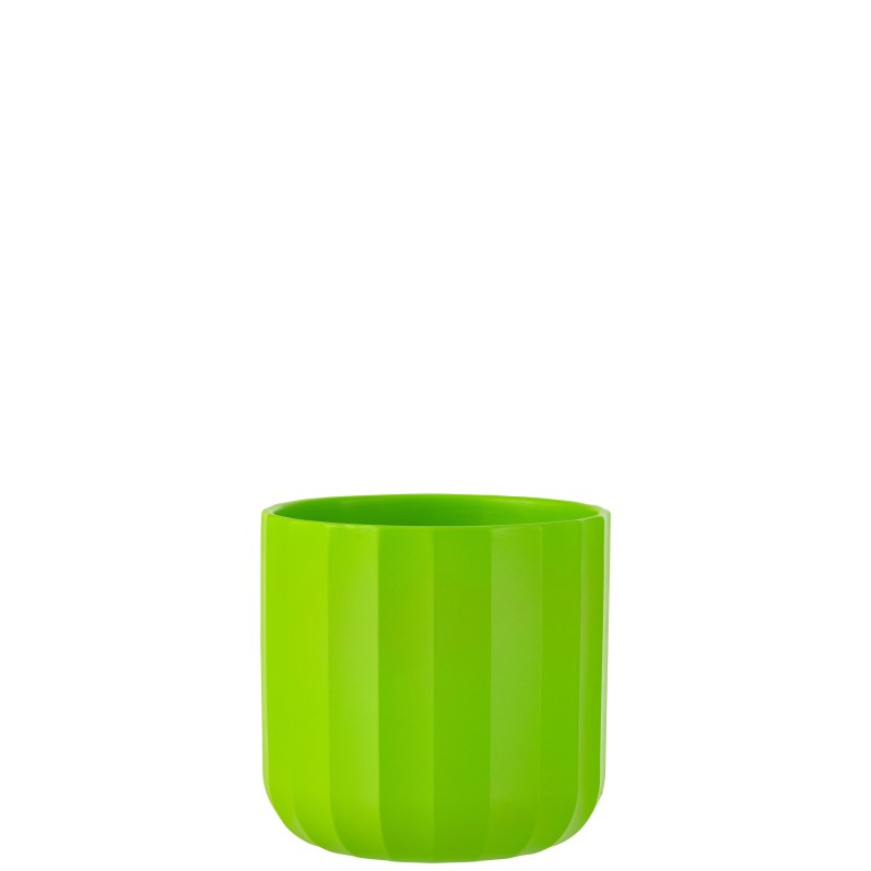 Cache-pot en céramique vert 18.5x18.5x18 cm Cache-pot en céramique vert 18.5x18.5x18 cm