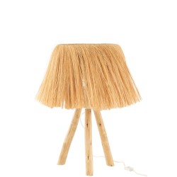 Lámpara Bahamas de madera natural 30x30x51 cm