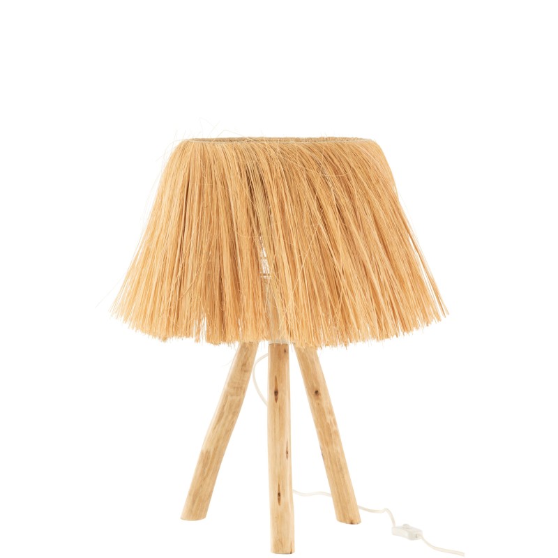 Candeeiro Bahamas em madeira natural 30x30x51 cm Candeeiro Bahamas em madeira natural 30x30x51 cm