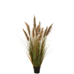 Hierba de pampas de plástico verde 68x17x120 cm