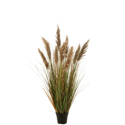 Hierba de pampas de plástico verde 68x17x120 cm