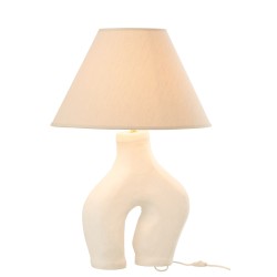 Lampe abat-jour en papier blanc 35x45x70 cm