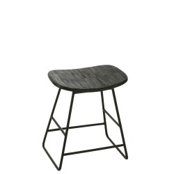 TABOURET RECT TECK RECY NOIR S