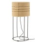 Lampe pointilles en méta noir et jonc de mer beige 30x30x66 cm Lampe pointilles en méta noir et jonc de mer beige 30x30x66 cm