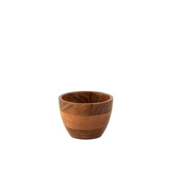 Bol Sota de madera de acacia oscura natural 11x11x8 cm