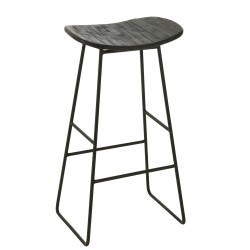 TABOURET RECT TECK RECY NOIR L