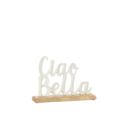 Ciao Bella sur socle en aluminium multicolore 23x16x5 cm