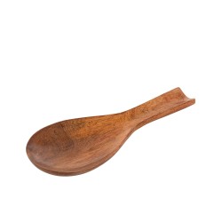 Cuchara de madera de acacia oscura natural 25x11.5x1.5 cm