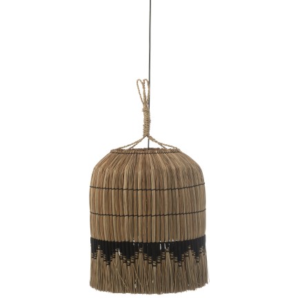 Lampe suspendue en roseau noir 45x45x50 cm