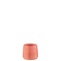 Cache-pot rond en céramique rose 14x14x13 cm