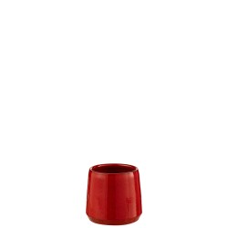Cache-pot rond en poterie rouge 14x14x13 cm