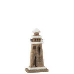 Phare en bois multicolore 11x6x22.5 cm