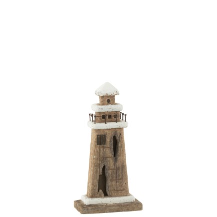 Phare en bois multicolore 11x6x22.5 cm