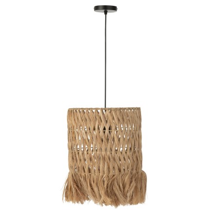 Lampe suspendue en feuille de bananier naturel roseau 30x30x40 cm