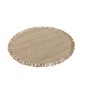 Alfombra redonda de lana beige 150x150x2 cm Alfombra redonda de lana beige 150x150x2 cm