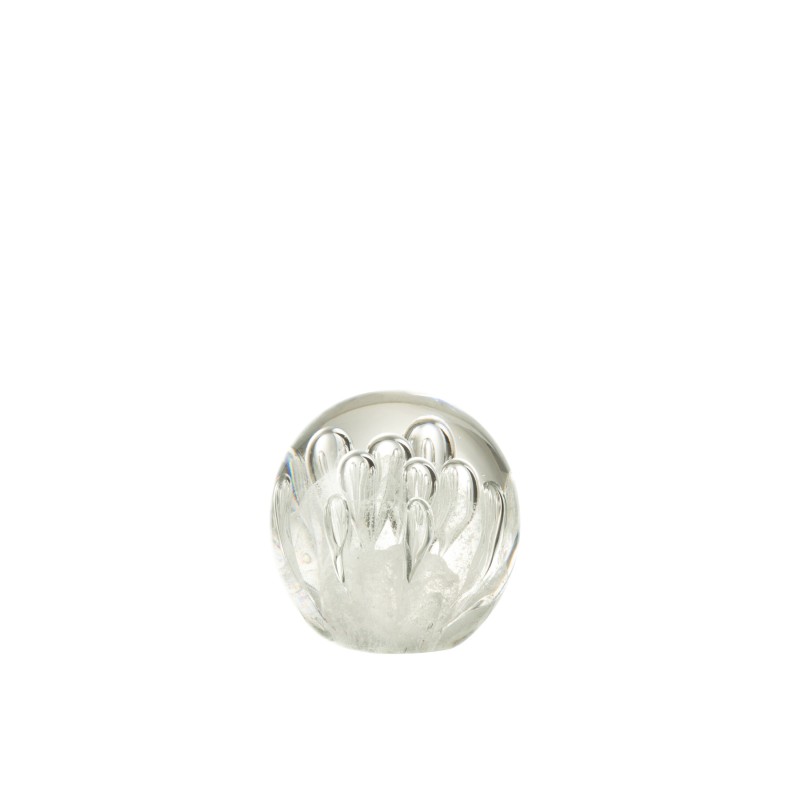 Presse-papier bolhas de vidro branco 8x8x8 cm Presse-papier bolhas de vidro branco 8x8x8 cm