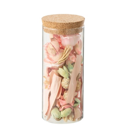 DRIED FLOW+PINE ROSE GL PINK