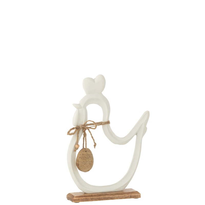 POULE COLLIER OEUF ALU BLA L