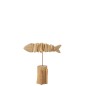 Pez esqueleto de madera natural 28x9x28 cm Pez esqueleto de madera natural 28x9x28 cm
