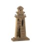 Phare en bois naturel foncé 16x7x31 cm