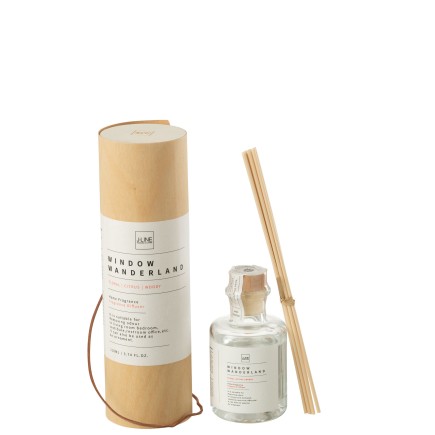Diffuseur rond Window Wanderland en paraffine transparent 6.8x6.8x23 cm