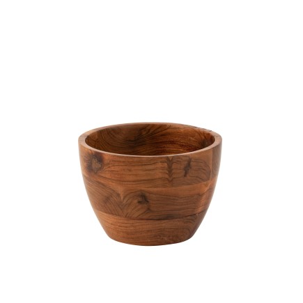 Bol Sota en bois d'acacia foncé naturel 17x17x12 cm