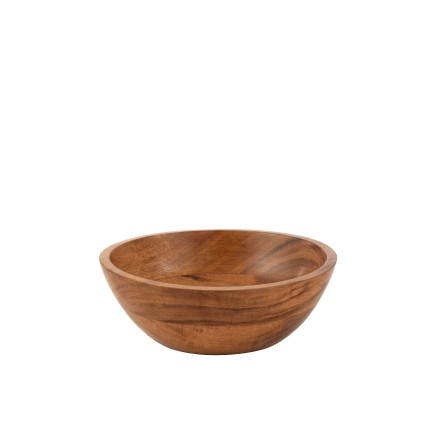 Cuenco de madera de acacia natural 20x20x8 cm