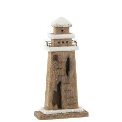 Phare en bois multicolore 16x7x31 cm