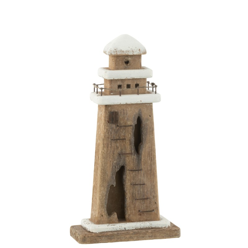 Phare en bois multicolore 16x7x31 cm