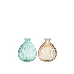 Vase ballon en verre multicolore 10x10x12 cm