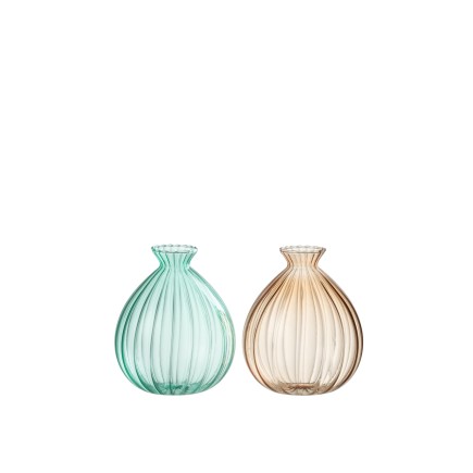 Vase ballon en verre multicolore 10x10x12 cm