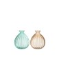 Vase ballon en verre multicolore 10x10x12 cm Vase ballon en verre multicolore 10x10x12 cm