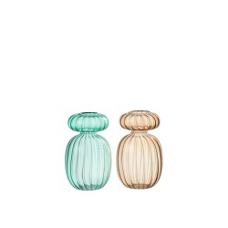 Vase Michel en verre multicolore 8x8x13 cm