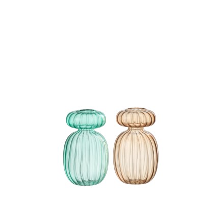 Vase Michel en verre multicolore 8x8x13 cm