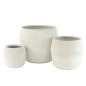 Cache-pot en poterie blanc 50.5x50.5x49.5 cm (set de 3) Cache-pot en poterie blanc 50.5x50.5x49.5 cm (set de 3)