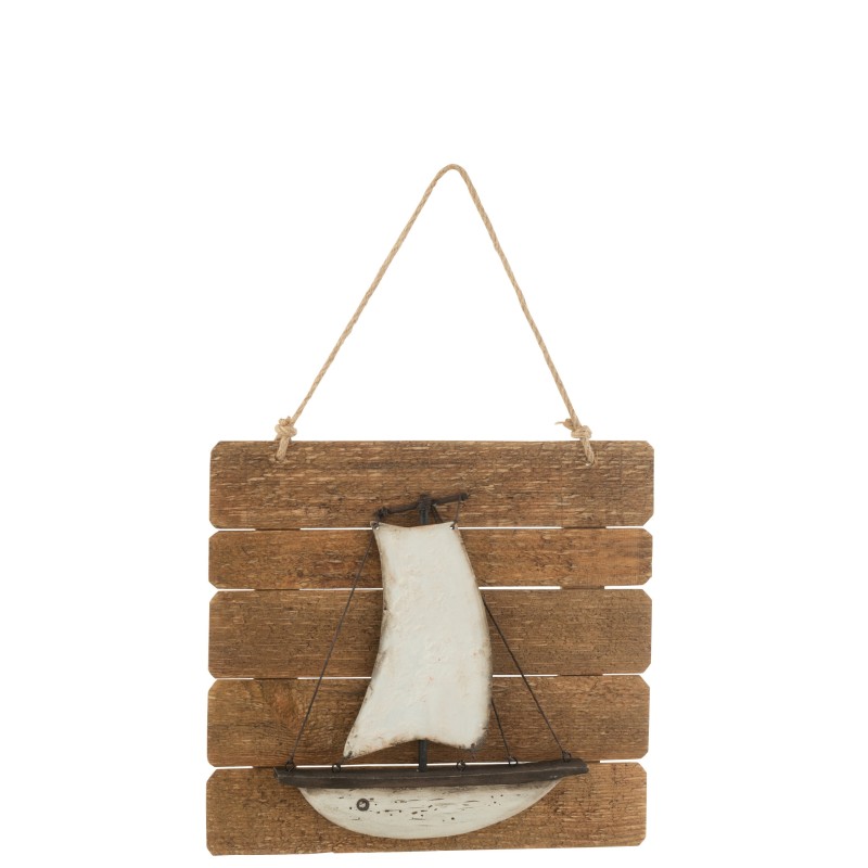 WALL DECO BOAT SQUA WO/MET N/W