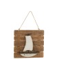 Decoração de parede em madeira multicolorida 30,5 x 29,5 x 3,5 cm Decoração de parede em madeira multicolorida 30,5 x 29,5 x 3,5 cm