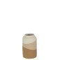 Vase cylindre en céramique beige/marron clair 12.5x12.5x20 cm Vase cylindre en céramique beige/marron clair 12.5x12.5x20 cm