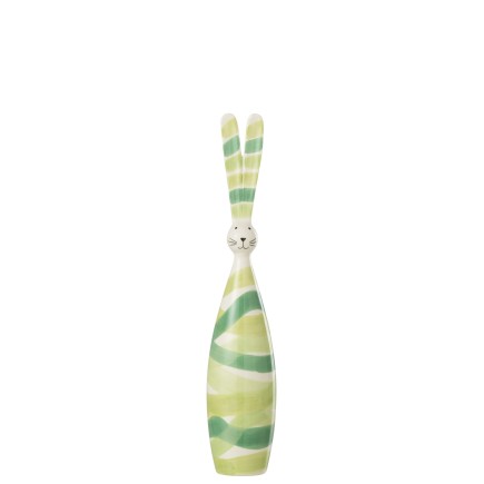 Lapin lignes en poterie vert 7x7x36 cm