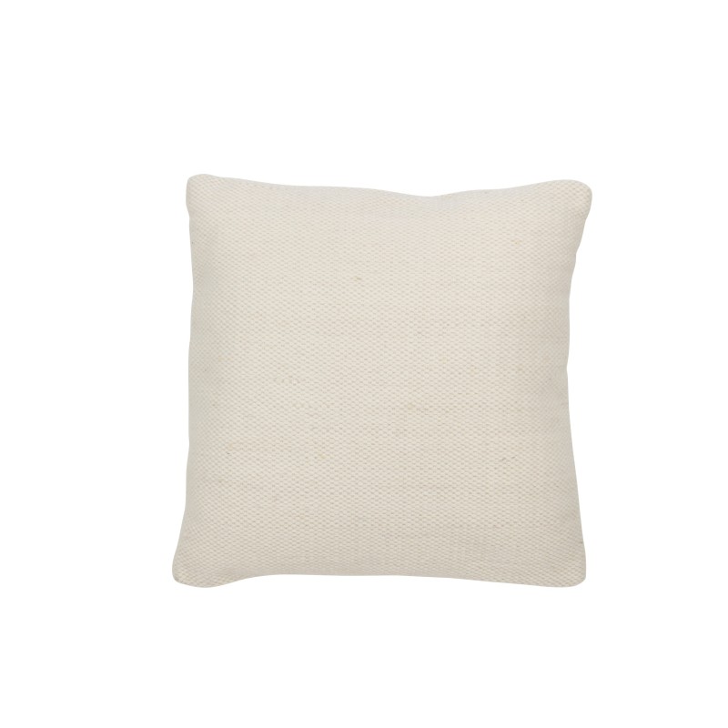 Cojín tejido en lana beige 45x45x12 cm Cojín tejido en lana beige 45x45x12 cm
