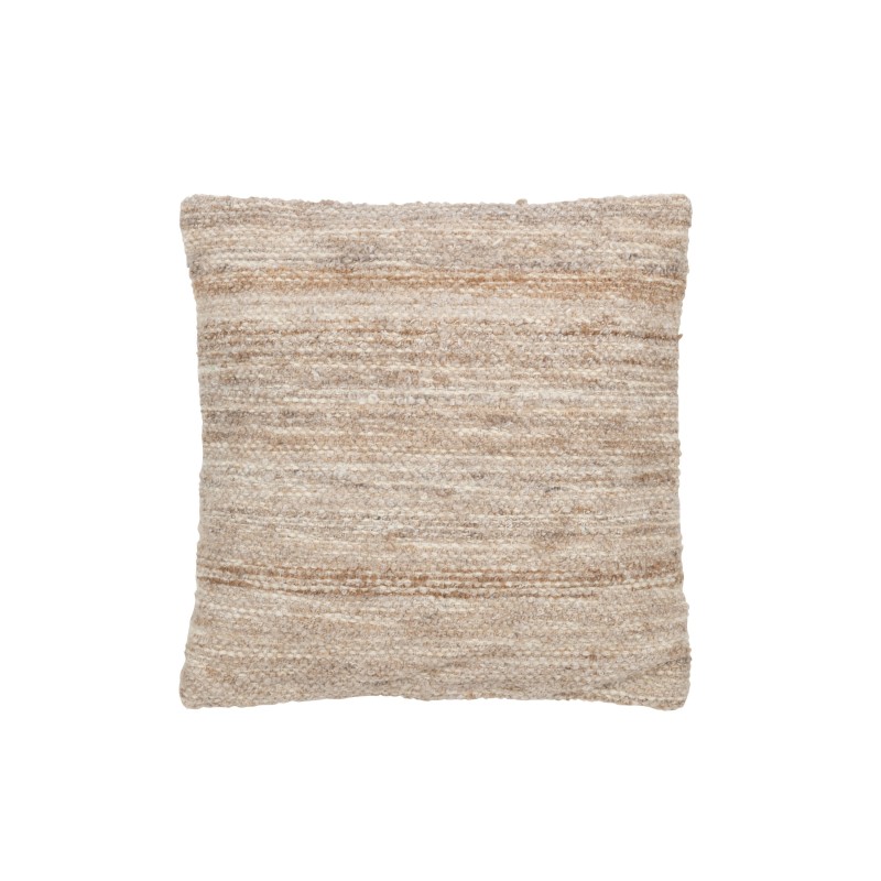 Cojín tejido lana beige 45x45x12 cm Cojín tejido lana beige 45x45x12 cm