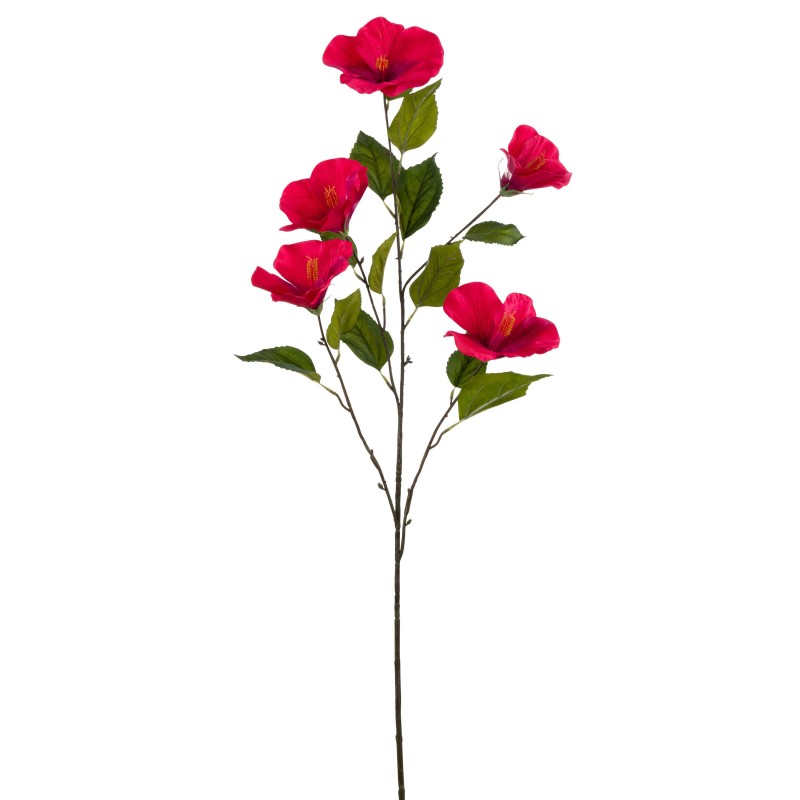 HIBISCUS SPRAY POLYESTER RED