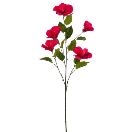 HIBISCUS SPRAY POLYESTER RED